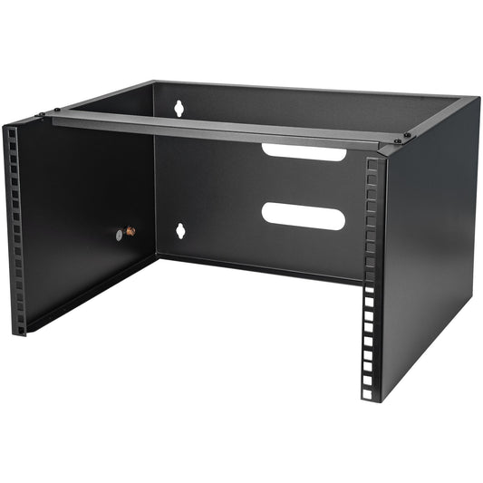StarTech6U Wall Mount Network Rack - 14 Inch Deep (Low Profile) - 19" Patch Panel Bracket for Shallow Server and IT Equipment, Network Switches - 44lbs/20kg Weight Capacity, Black