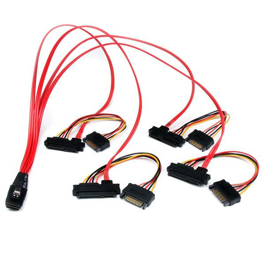 StarTech50cm Internal Serial Attached SCSI Mini SAS Cable - SFF8087 to 4x SFF8482