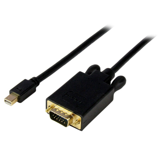 StarTech 6ft (2m) Mini DisplayPort to VGA Cable - Active Mini DP to VGA Adapter Cable - 1080p Video - mDP 1.2 or Thunderbolt 1/2 Mac/PC to VGA Monitor/Display - Converter Cord