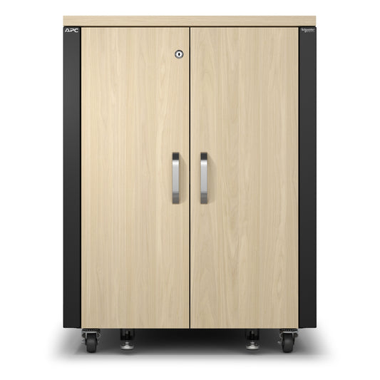 APC NetShelter Soundproof, 17U, Server Rack Enclosure, 230V, Maple