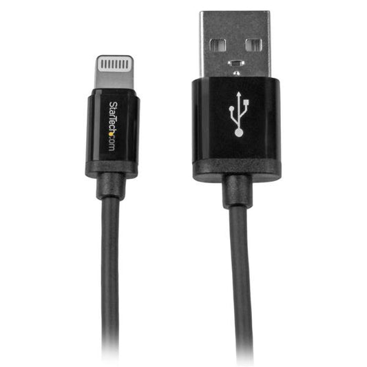 StarTech1 m (3 ft.) USB to Lightning Cable - iPhone / iPad / iPod Charger Cable - High Speed Charging Lightning to USB Cable - Apple MFi Certified - Black