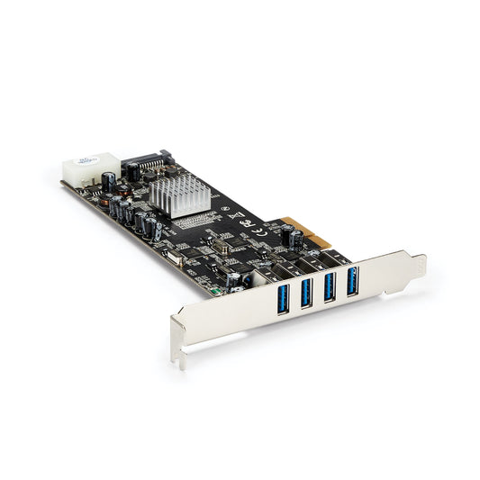 StarTech 4 Port USB 3.0 PCIe Card w/ 4 Dedicated 5Gbps Channels (USB 3.1 Gen 1) - UASP - SATA / LP4 Power - PCI Express Adapter Card
