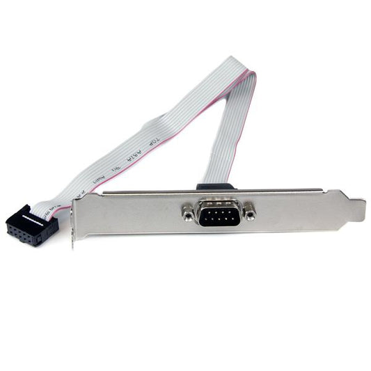 StarTech 16in (40cm) 9 Pin Serial Male to 10 Pin Motherboard Header Slot Plate