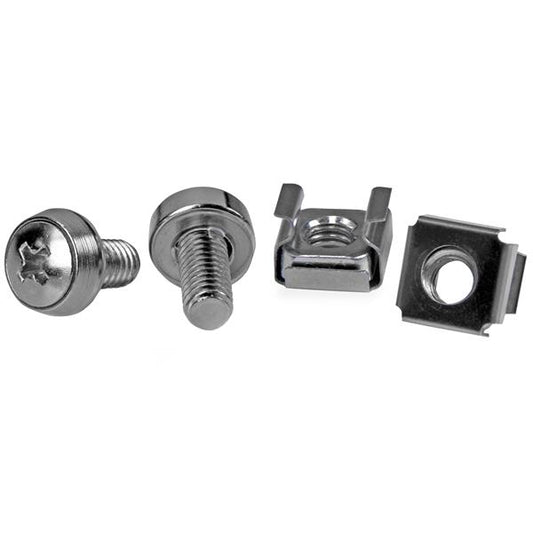 StarTech50 Pkg M6 Mounting Screws and Cage Nuts for Server Rack Cabinet