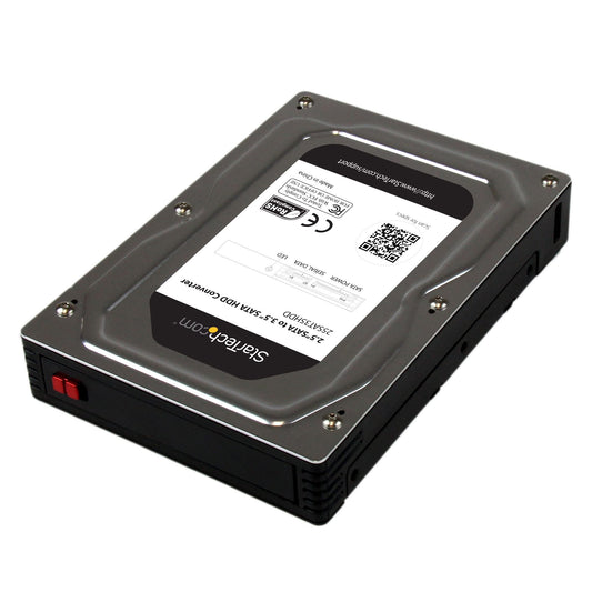StarTech 2.5” to 3.5” SATA Aluminum Hard Drive Adapter Enclosure with SSD / HDD Height up to 12.5mm