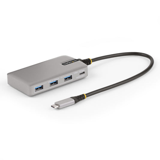 StarTech4-Port USB-C Hub with USB-C DP Alt Mode Video Output 4K 60Hz - 3x USB-A, 1x USB Type-C, 100W Power Delivery Pass-Through, USB 3.2 10Gbps, 1ft/30cm Cable, Portable USB Hub