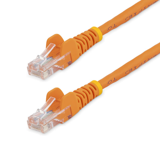 StarTechCat5e Ethernet Patch Cable with Snagless RJ45 Connectors - 0.5 m, Orange