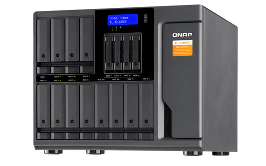 QNAP TL-D1600S storage drive enclosure HDD/SSD enclosure Black, Grey 2.5/3.5"