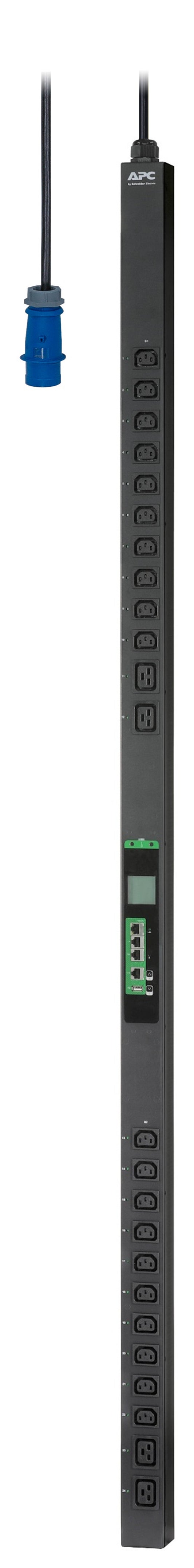APC Easy Rack PDU, Switched, 0U, 1 Phase, 3.7kW, 230V, 16A, 20 x C13 and 4 x C19 outlets, IEC60309 2P+E inlet