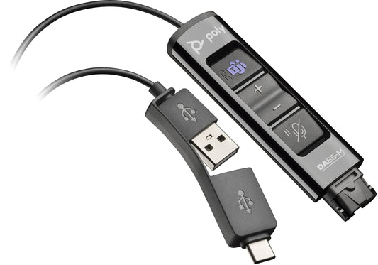 Poly DA85-M USB to QD Black Adapter TAA