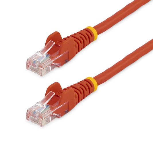 StarTechCat5e Ethernet Patch Cable with Snagless RJ45 Connectors - 10 m, Red