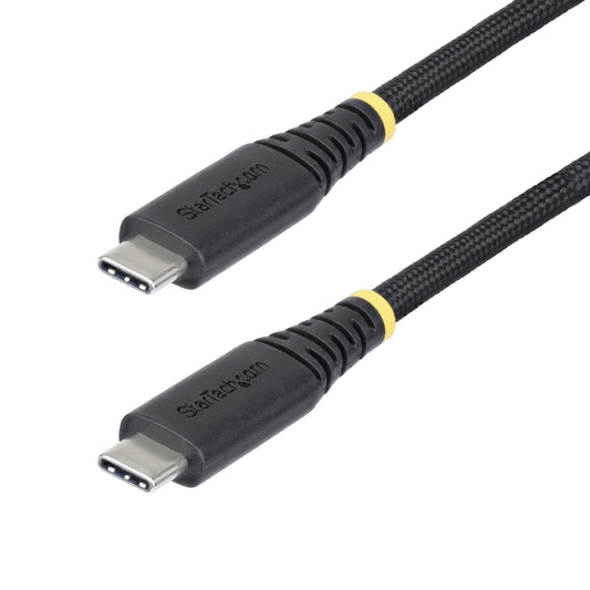 StarTech3m (10ft) USB-C Charging Cable, 240W (5A) PD EPR, Dual-Layer Silicone/Braided Jacket, USB 2.0 Laptop Charger Cable, USB-IF Certified, Rugged USB-C Charging Cord