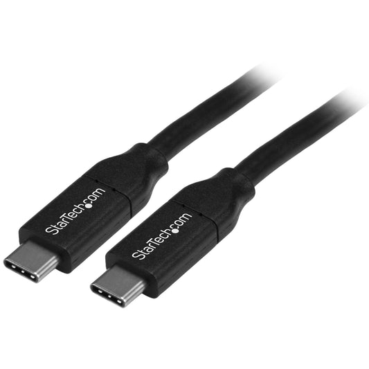 StarTechUSB-C Cable with Power Delivery (5A) - M/M - 4 m (13 ft.) - USB 2.0 - USB-IF Certified
