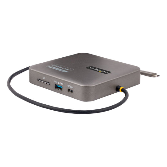 StarTech USB C Docking Station, Dual 4K 60Hz HDMI compatible with Macbook Pro (M1/M2/M3/M4) and Windows, USB-A/USB-C 10Gbps Hub, 100W Power Delivery, GbE, SD, 22in/56cm Cable