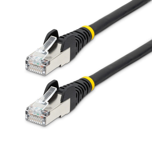 StarTech 1.5m CAT6a Ethernet Cable - Black - Low Smoke Zero Halogen (LSZH) - 10GbE 500MHz 100W PoE++ Snagless RJ-45 w/Strain Reliefs S/FTP Network Patch Cord