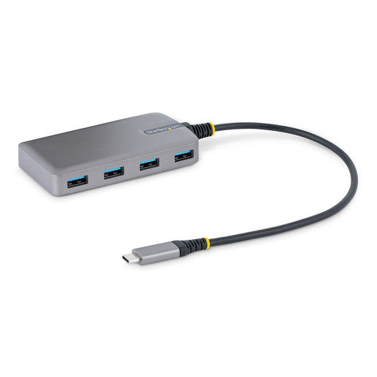 StarTech 4-Port USB-C Hub - 5Gbps - Bus Powered - USB C to 4x USB-A Hub w/ Optional Auxiliary Power Input - Portable Desktop/Laptop USB Hub - 1ft (30cm) Cable - USB Expansion Hub