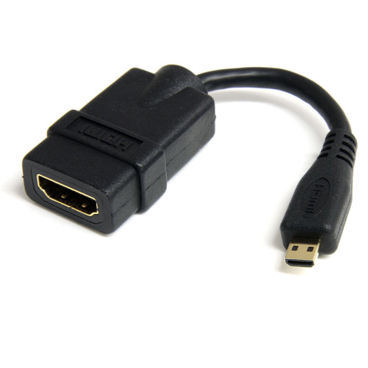 StarTechMicro HDMI to HDMI Adapter - 4K 30Hz Video - Durable High Speed Micro HDMI Type-D to HDMI 1.4 Converter/Cable Adapter Dongle - Ultra HD HDMI Monitors, TVs & Displays - M/F
