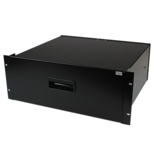 StarTech4U Black Steel Storage Drawer for 19in Racks and Cabinets