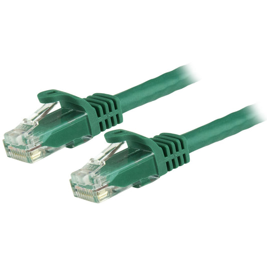 StarTech3m CAT6 Ethernet Cable - Green CAT 6 Gigabit Ethernet Wire -650MHz 100W PoE RJ45 UTP Network/Patch Cord Snagless w/Strain Relief Fluke Tested/Wiring is UL Certified/TIA