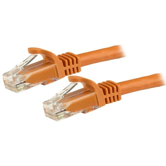 StarTech5m CAT6 Ethernet Cable - Orange CAT 6 Gigabit Ethernet Wire -650MHz 100W PoE RJ45 UTP Network/Patch Cord Snagless w/Strain Relief Fluke Tested/Wiring is UL Certified/TIA