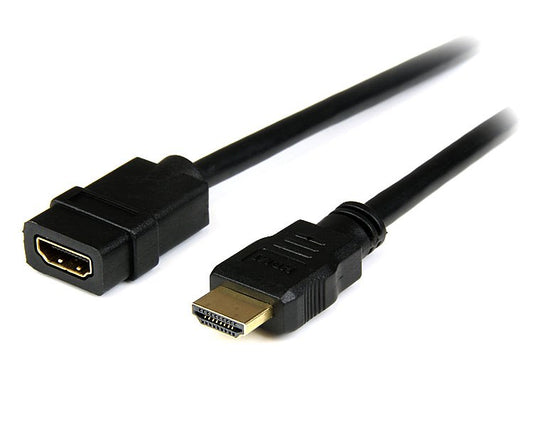 StarTech2m (6ft) HDMI Extension Cable - HDMI Male to Female Cable - 4K HDMI Cable Extender - 4K 30Hz UHD HDMI Cable with Ethernet M/F - High Speed HDMI 1.4 Cable - HDMI Cord Extender