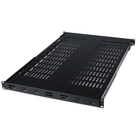 StarTech1U Adjustable Vented Server Rack Mount Shelf - 175lbs - 19.5 to 38in Adjustable Mounting Depth Universal Tray for 19" AV/ Network Equipment Rack - 27.5in Deep