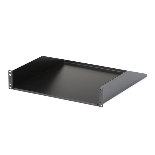 StarTech2U Server Rack Shelf - Universal Rack Mount Cantilever Shelf for 19" Network Equipment Rack & Cabinet - Heavy Duty Steel ‚Äì Weight Capacity 125lb/56kg - 18" Deep Tray, Black