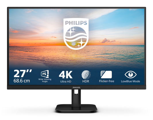 Philips 27E1N1800A/00 computer monitor 68.6 cm (27") 3840 x 2160 pixels 4K Ultra HD LED Black