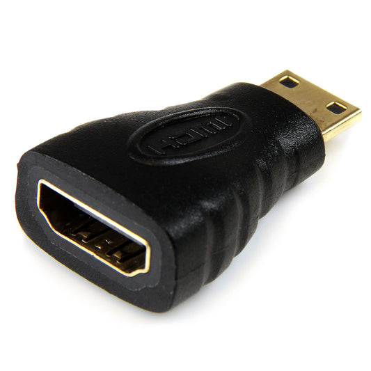 StarTechMini HDMI to HDMI Adapter - 4K High Speed HDMI Adapter - 4K 30Hz Ultra HD High Speed HDMI Adapter - HDMI 1.4 - Gold Plated Connectors - UHD Mini HDMI Adapter 4K - Black