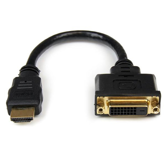 StarTech8in HDMI to DVI-D Video Cable Adapter - HDMI Male to DVI Female