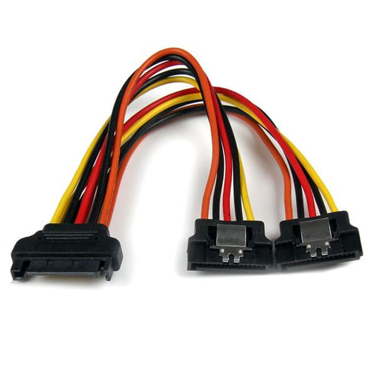 StarTech6in Latching SATA Power Y Splitter Cable Adapter - M/F