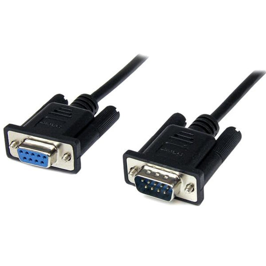 StarTech1m Black DB9 RS232 Serial Null Modem Cable F/M