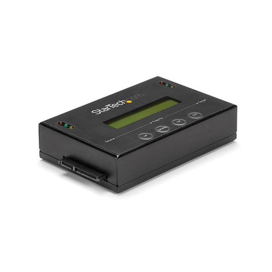 StarTech 1:1 Standalone Hard Drive Duplicator & Eraser, SATA HDD/SSD Disk Cloner & Eraser, LCD display, TAA Compliant, OS Independent