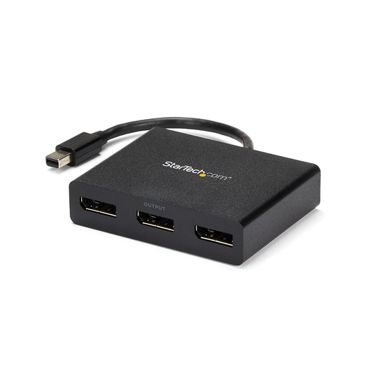 StarTech 3-Port Multi Monitor Adapter - Mini DisplayPort to DisplayPort MST Hub, Dual 4K 30Hz & 1x 1080p - Video Splitter for Extended Desktop Mode on Windows Only - mDP 1.2 to 3x DP