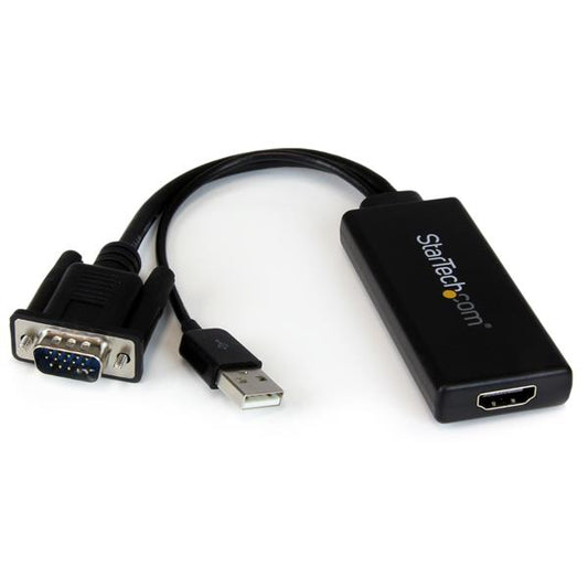 StarTech VGA to HDMI Adapter with USB Audio & Power ‚Äì Portable VGA to HDMI Converter ‚Äì 1080p
