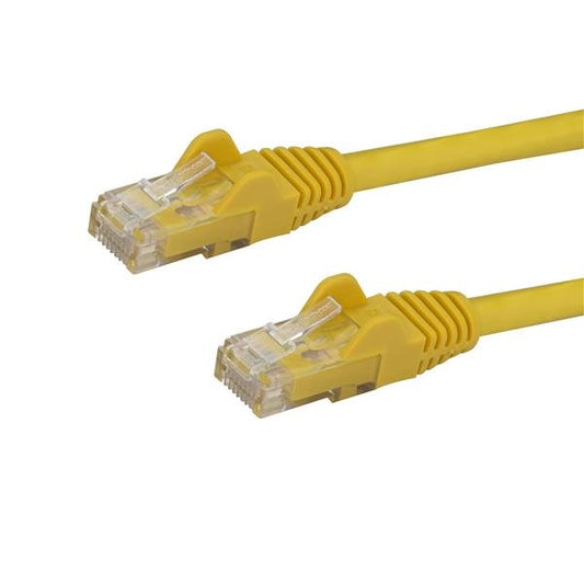 StarTech1m CAT6 Ethernet Cable - Yellow CAT 6 Gigabit Ethernet Wire -650MHz 100W PoE RJ45 UTP Network/Patch Cord Snagless w/Strain Relief Fluke Tested/Wiring is UL Certified/TIA