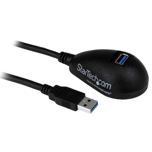 StarTech5 ft Black Desktop SuperSpeed USB 3.0 Extension Cable - A to A M/F