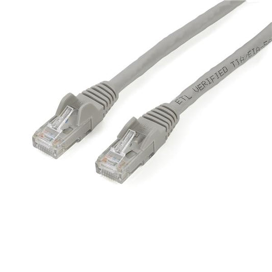 StarTech2m CAT6 Ethernet Cable - Grey CAT 6 Gigabit Ethernet Wire -650MHz 100W PoE RJ45 UTP Network/Patch Cord Snagless w/Strain Relief Fluke Tested/Wiring is UL Certified/TIA