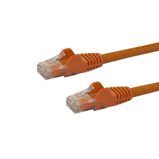 StarTech7m CAT6 Ethernet Cable - Orange CAT 6 Gigabit Ethernet Wire -650MHz 100W PoE RJ45 UTP Network/Patch Cord Snagless w/Strain Relief Fluke Tested/Wiring is UL Certified/TIA