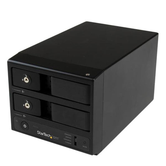 StarTech USB 3.0 / eSATA Dual-Bay Trayless 3.5 SATA III Hard Drive Enclosure with UASP - 2-Bay SATA 6 Gbps Hot-Swap HDD Enclosure