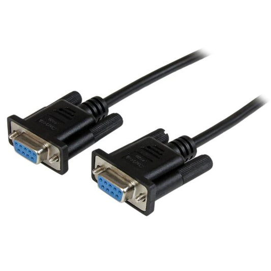 StarTech2m Black DB9 RS232 Serial Null Modem Cable F/F