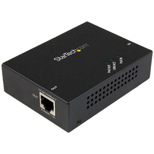StarTech 1-Port Gigabit PoE+ Extender - 802.3at and 802.3af - 100 m (330 ft)