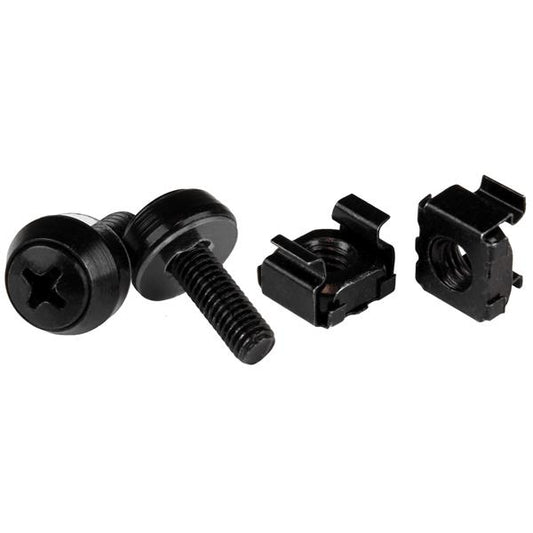 StarTechM5 x 12mm - Screws and Cage Nuts - 100 Pack, Black