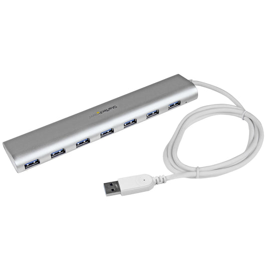 StarTech7-Port USB Hub, USB A to 7x USB-A Ports, USB 5Gbps, Rugged Design, Bus or Self-Powered, Portable Laptop USB 3.0 Hub Expansion with Power Supply