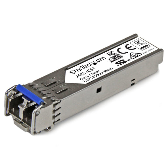 StarTech HP J4858C Compatible SFP Transceiver Module - 1000BASE-SX~HPE J4858C Compatible SFP Module - 1000BASE-SX - 1GbE Multi Mode Fiber Optic Transceiver - 1GE Gigabit Ethernet SFP - LC 550m - 850nm - DDM HPE 1400, 1700, 1820