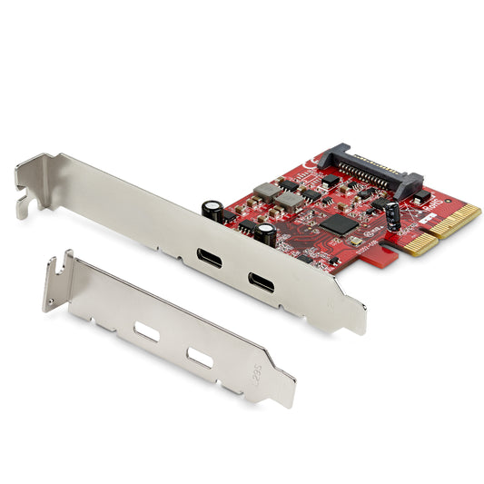 StarTech 2-Port USB 3.2 Gen 2 PCIe Card, USB-C 10Gbps SuperSpeed PCI Express 3.0 x4 Controller Card, USB Type-C Adapter Card, Data Only, Windows/macOS/Linux, TAA