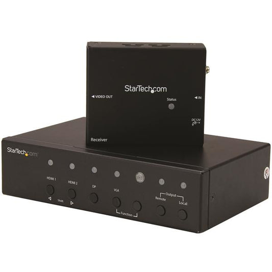 StarTech Multi-Input HDBaseT Extender with Built-in Switch - DisplayPort, VGA and HDMI Over CAT5e or CAT6 - Up to 4K