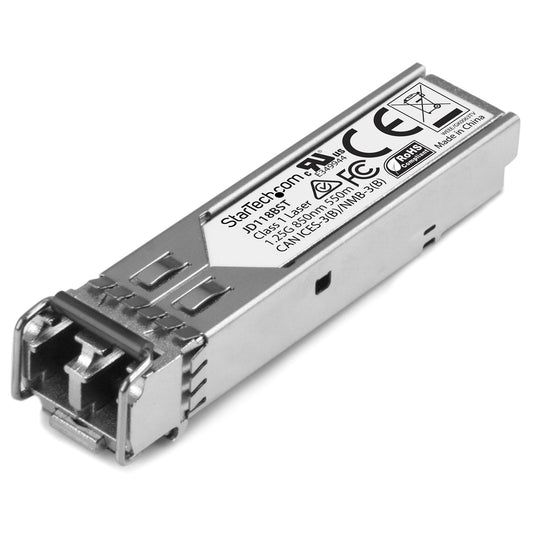 StarTech HP JD118B Compatible SFP Transceiver Module - 1000BASE-SX~HPE JD118B Compatible SFP Module - 1000BASE-SX - 1GbE Multi Mode Fiber Optic Transceiver - 1GE Gigabit Ethernet SFP - LC 550m - 850nm - DDM HPE 5900, 12500, 5500
