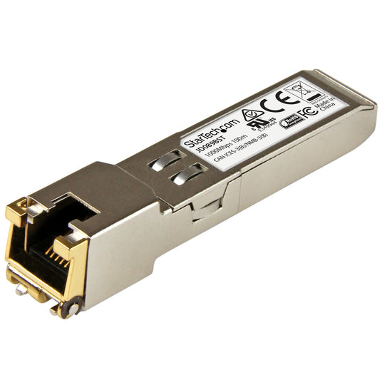 StarTech HP JD089B Compatible SFP Transceiver Module - 10/100/1000BASE-TX~HPE JD089B Compatible SFP Module - 1000BASE-T - SFP to RJ45 Cat6/Cat5e - 1GE Gigabit Ethernet SFP - RJ-45 100m - HPE 5820AF, 12500, 5500
