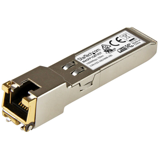 StarTech Cisco Meraki MA-SFP-1GB-TX Compatible SFP Module - 1000BASE-T - SFP to RJ45 Cat6/Cat5e - 10/100/1000 Mbps - RJ-45 100m - Cisco Meraki MS225, MX400, MS250